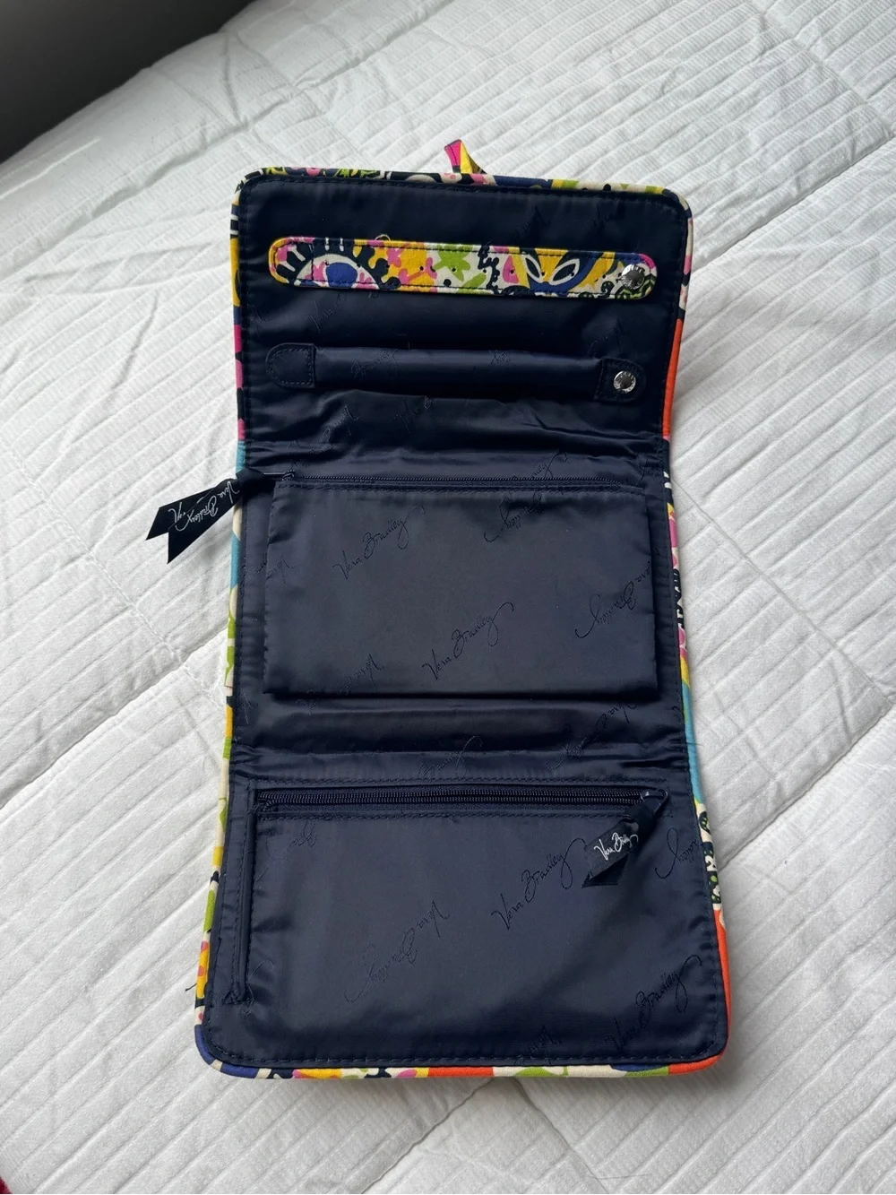 Vera Bradley multicolored quilted jewelry organizer